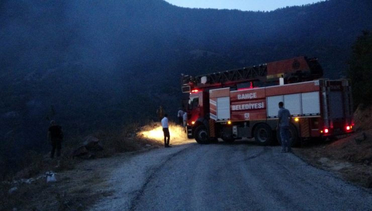 Yerleşim yeri yakınında başlayan yangın büyümeden söndürüldü