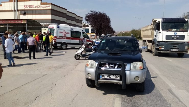 Bursa’da kamyonetle motosiklet çarpıştı